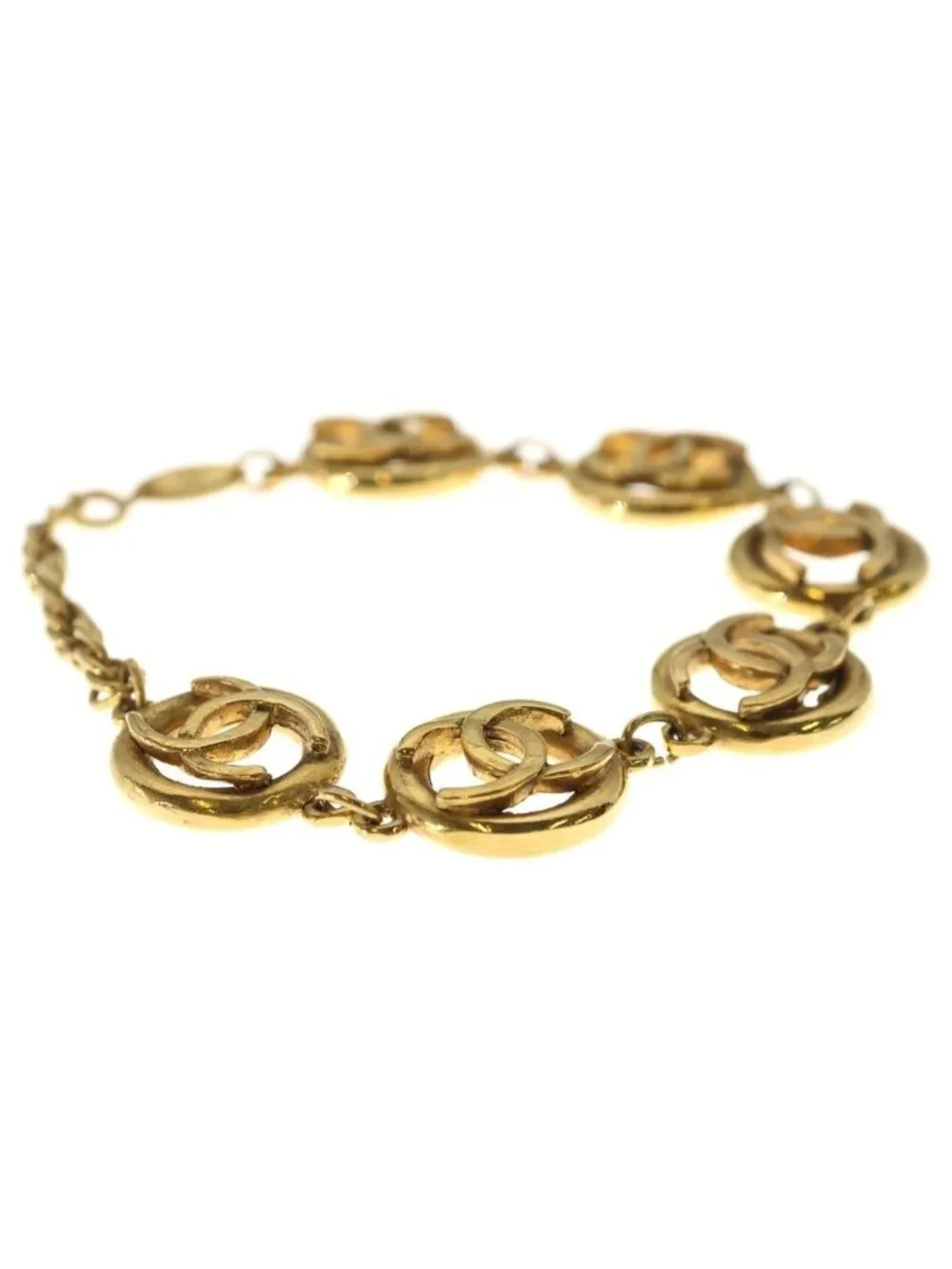 Chanel CC Logo Bracelet Gold